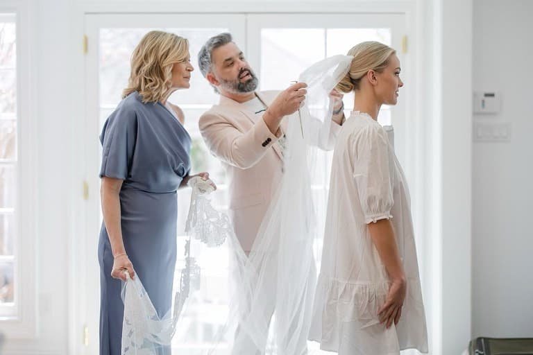 Wedding hair styling